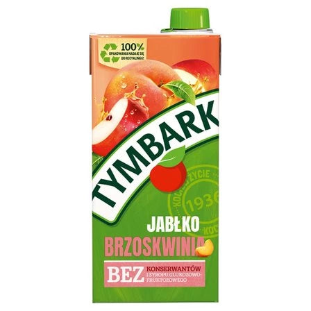 TYMBARK Napój owocowy jabłko brzoskwinia 1 L
