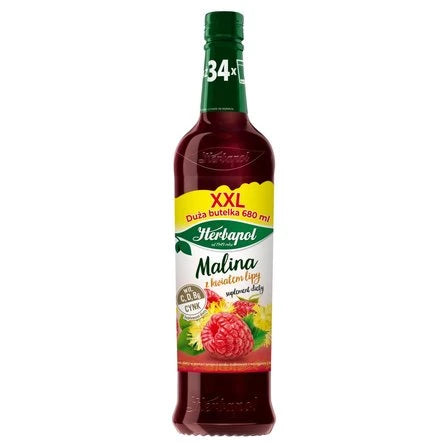 HERBAPOL Suplement diety malina z kwiatem lipy 680 ml