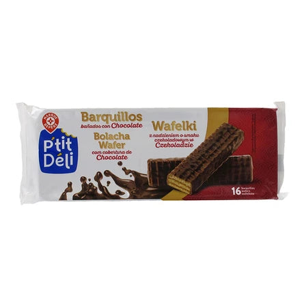WIODĄCA MARKA Wafelki z nadzieniem o smaku czekoladowym oblane czekoladą 150 g