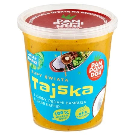 PAN POMIDOR Zupy świata Tajska z curry pędami bambusa i liśćmi kaffir 400 g