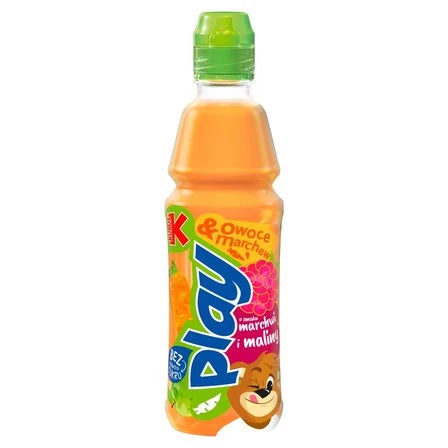 KUBUŚ Play Owoce & Marchew Napój o smaku marchwi i maliny 400 ml