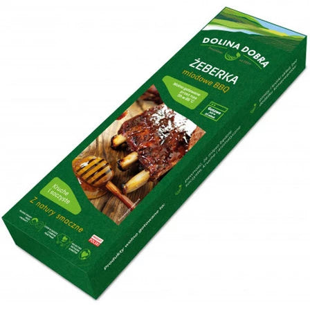 DOLINA DOBRA Żeberka wolno gotowane miodowe BBQ 0.7 kg