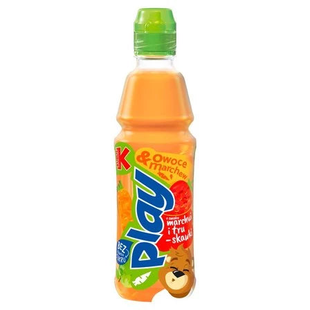 KUBUŚ Play Owoce & Marchew Napój o smaku marchwi i truskawki 400 ml