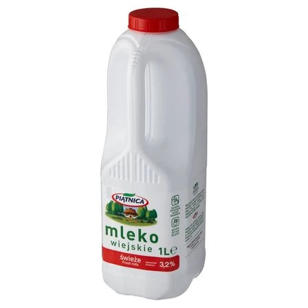 PIĄTNICA Mleko wiejskie świeże 3,2% 1 L
