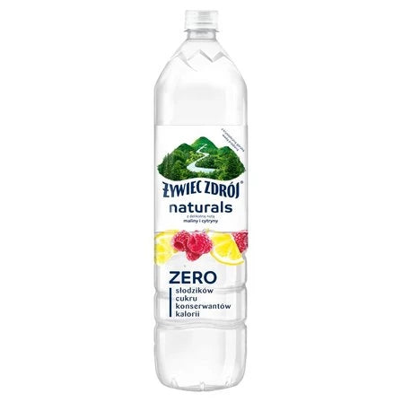 ŻYWIEC ZDRÓJ Naturals Napój niegazowany z delikatną nutą maliny i cytryny 1.2 L