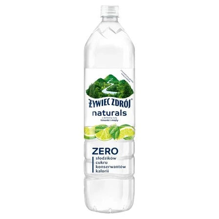 ŻYWIEC ZDRÓJ Naturals Napój niegazowany z delikatną nutą limonki i mięty 1.2 L